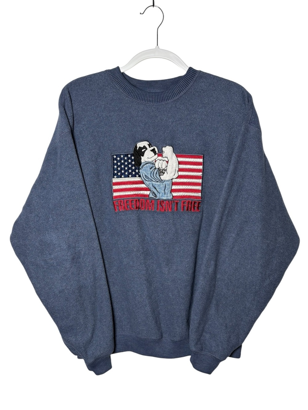 Vintage Big Dogs Polar Dogs Freedom Isn’t Free Fleece Crewneck Medium USA